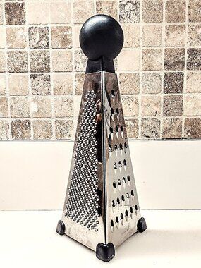 Progressive 9" LG Stainless Steel Cheese Grater/Zester ~ 3-Sided ~ Non-Skid